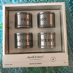 NEW pewter napkin rings